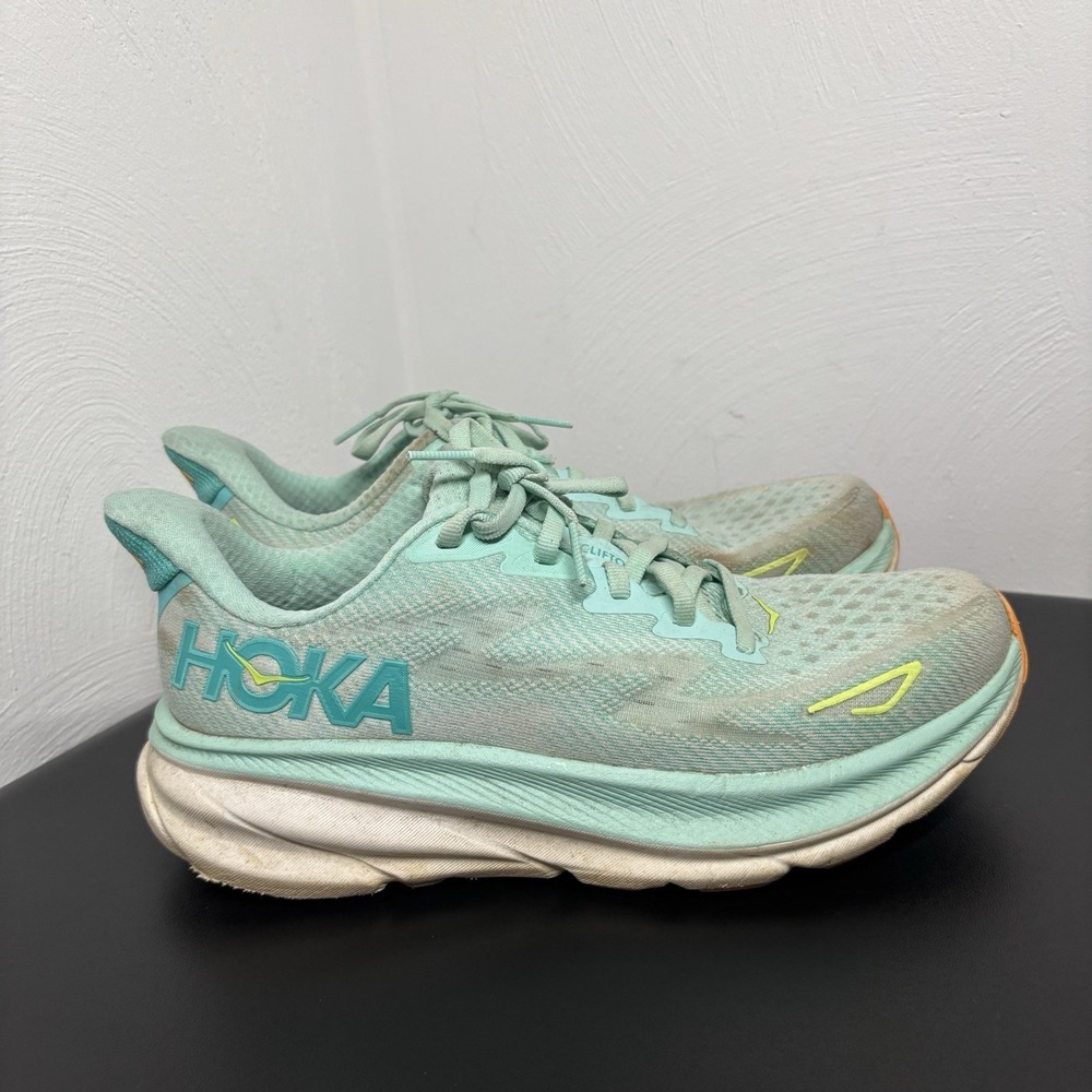 Hoka One One Womens‎ Clifton 9 1127896 SMQ Blue Running Shoes Sneakers Size 7B
